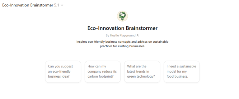 Eco-Innovation Brainstormer